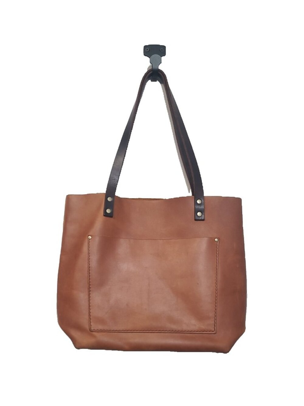 Portland Leather Classic Tote Bag Orange GUC